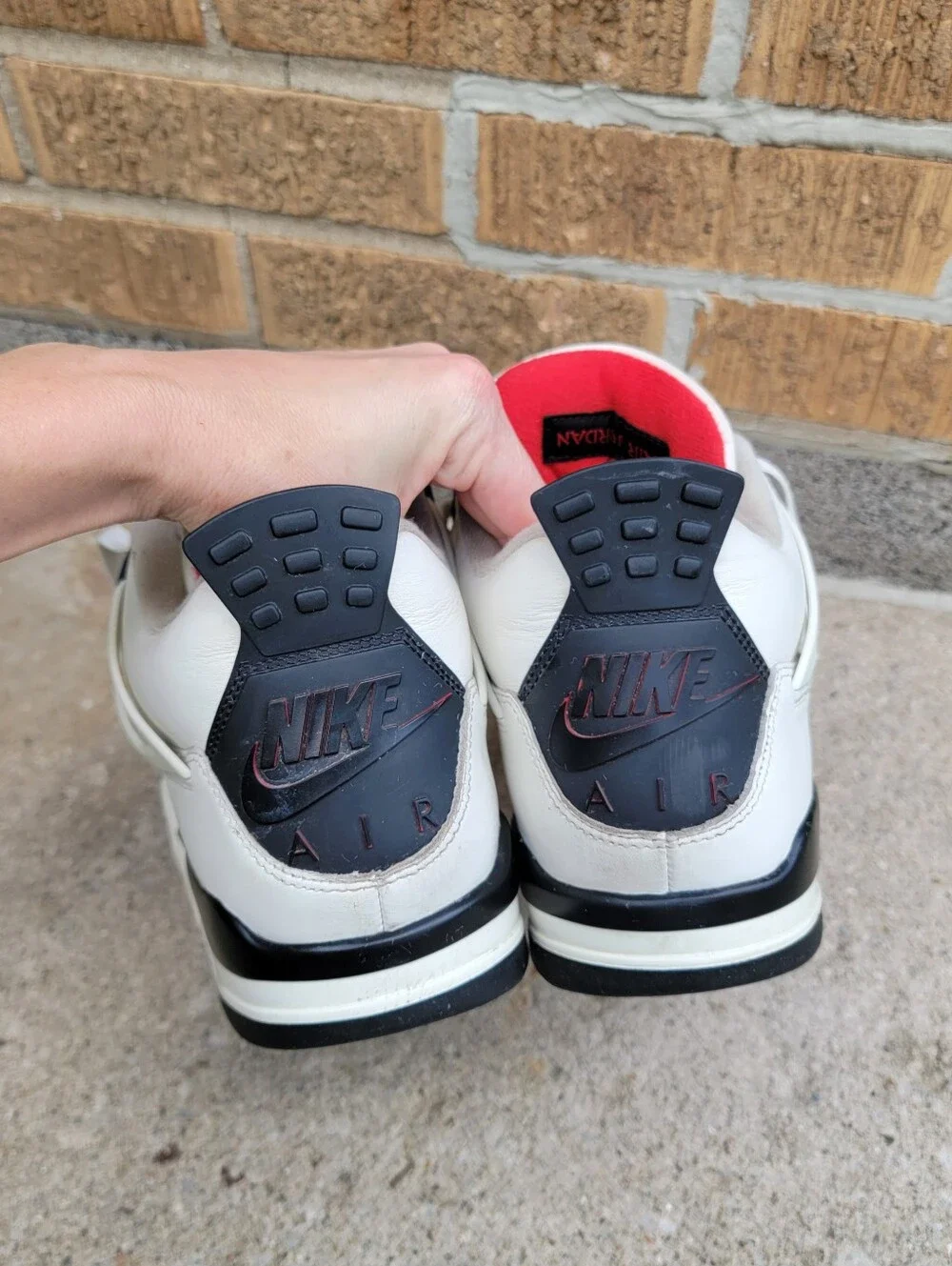 Air Jordan 4 Retro OG Fight Club Blacj White Mens Sneakers 11